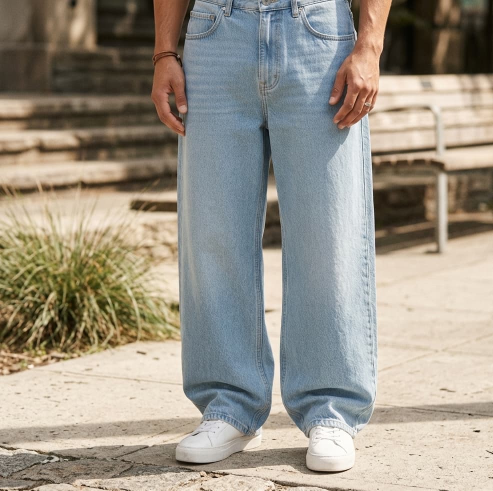 BAGGY JEANS DÉLAVÉ